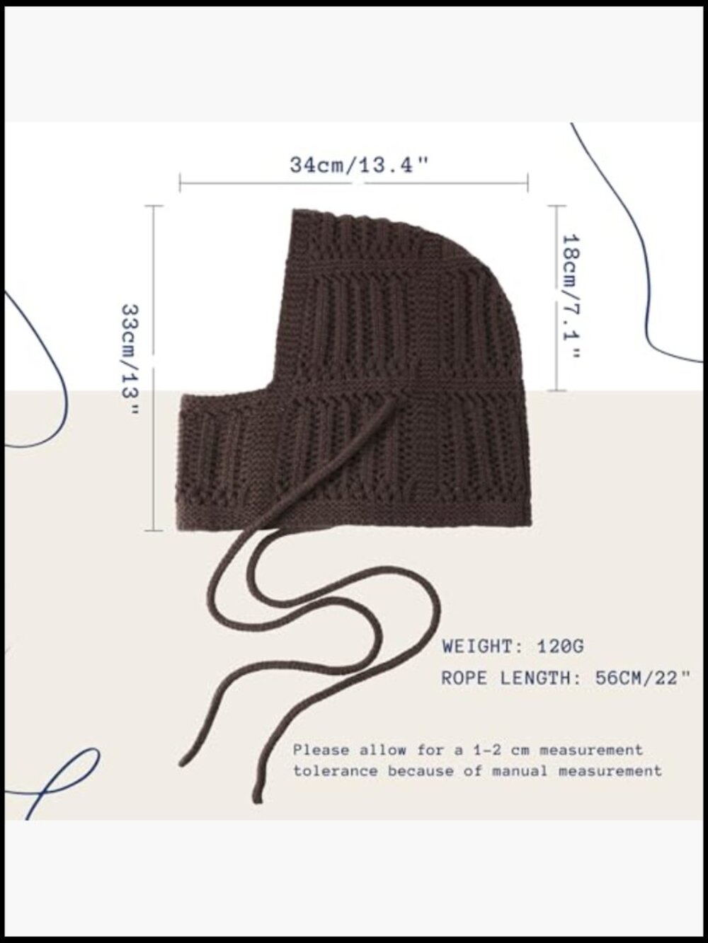 100% Merino Wool Balaclava - Hooded Scarf & Hat in One - Picture 4 of 6